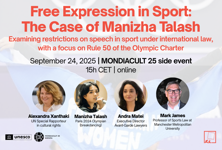 Free Expression in Sport: The Case of Manizha Talash – Examining restrictions on speech in sport under international law, with a focus on Rule 50 of the Olympic Charter